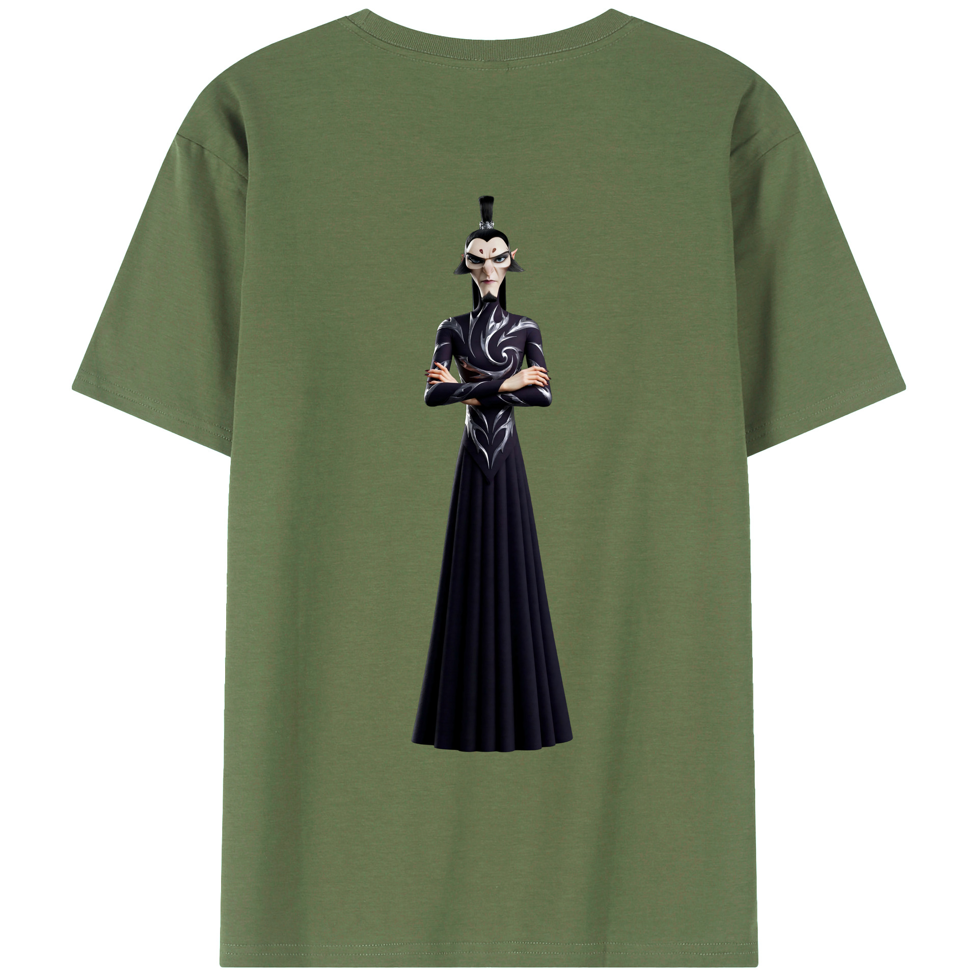 （画像用） Ne Zha 2 ナタ 魔童の大暴れ 綿100％ メンズ半袖Tシャツ（バックプリント） 通気性